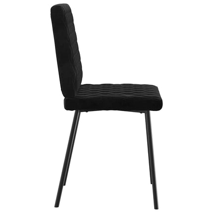 Dining Chairs 6 pcs Black Velvet