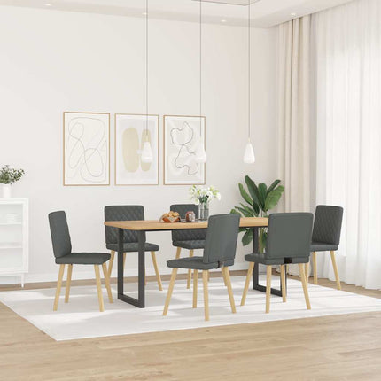Dining Chairs 6 pcs Dark Gray Fabric