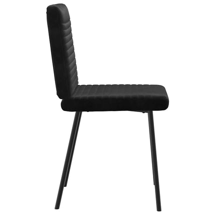 Dining Chairs 6 pcs Black Velvet