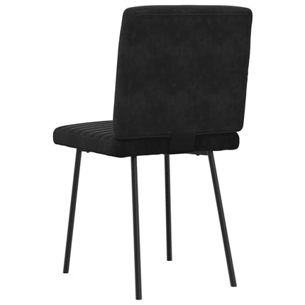 Dining Chairs 6 pcs Black Velvet