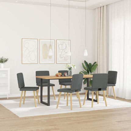 Dining Chairs 6 pcs Dark Gray Fabric