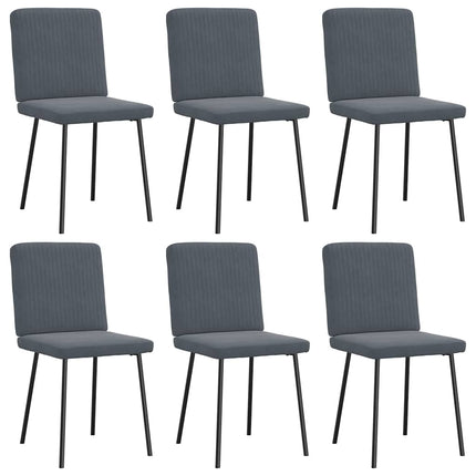 Dining Chairs 6 pcs Dark Gray Velvet