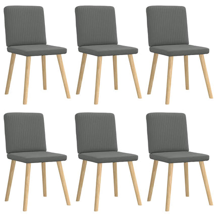 Dining Chairs 6 pcs Dark Gray Fabric
