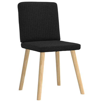 Dining Chairs 6 pcs Black Fabric