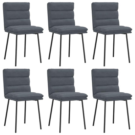 Dining Chairs 6 pcs Dark Gray Velvet