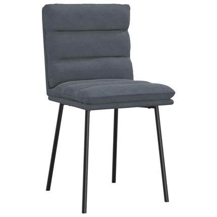 Dining Chairs 6 pcs Dark Gray Velvet