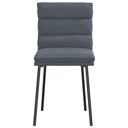 Dining Chairs 6 pcs Dark Gray Velvet