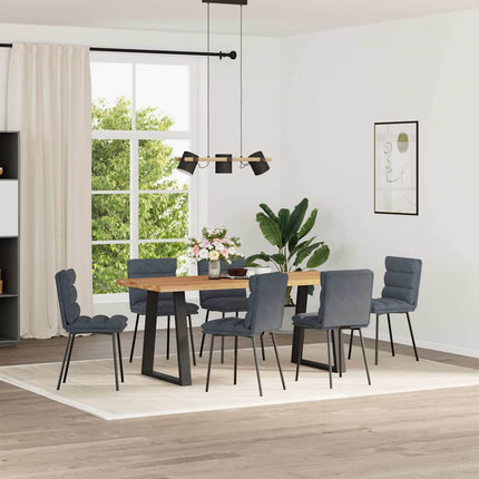 Dining Chairs 6 pcs Dark Gray Velvet