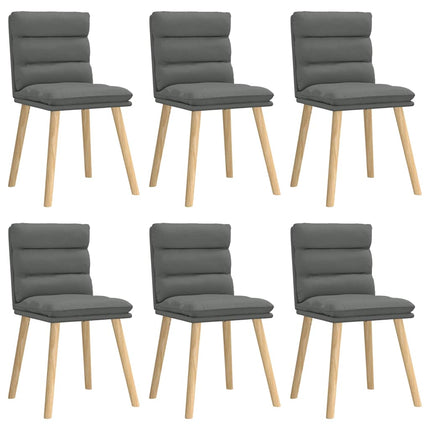Dining Chairs 6 pcs Dark Gray Fabric