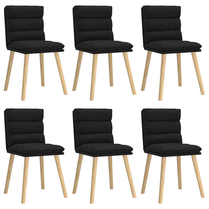 Dining Chairs 6 pcs Black Fabric