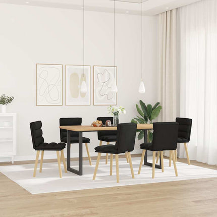 Dining Chairs 6 pcs Black Fabric