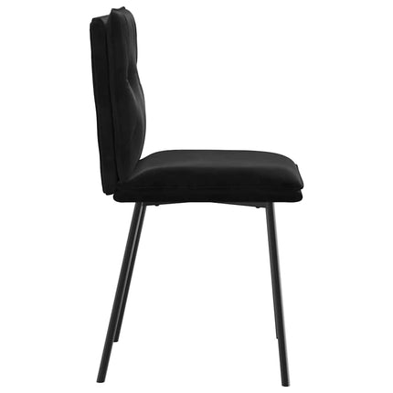 Dining Chairs 6 pcs Black Velvet
