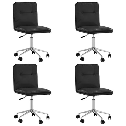 Dining Chairs 4 pcs Black Faux Leather