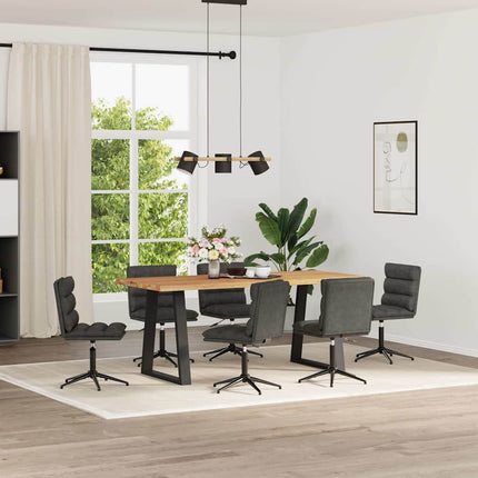 Dining Chairs 6 pcs Black Faux Leather