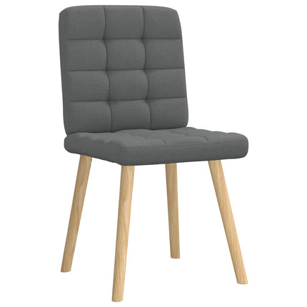 Dining Chairs 2 pcs Dark Gray Fabric