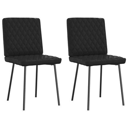 Dining Chairs 2 pcs Black Faux Leather