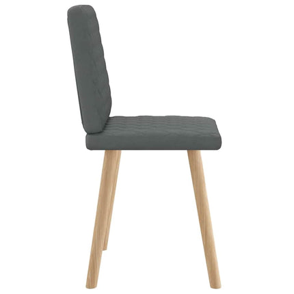 Dining Chairs 2 pcs Dark Gray Fabric