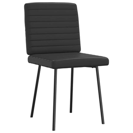 Dining Chairs 2 pcs Black Faux Leather