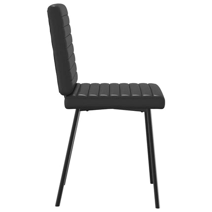 Dining Chairs 2 pcs Black Faux Leather