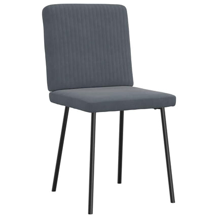 Dining Chairs 2 pcs Dark Gray Velvet