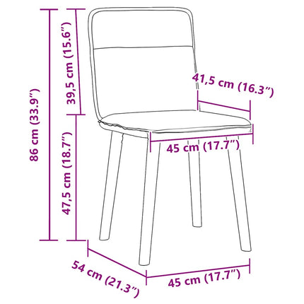 Dining Chairs 2 pcs Dark Gray Fabric