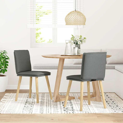 Dining Chairs 2 pcs Dark Gray Fabric