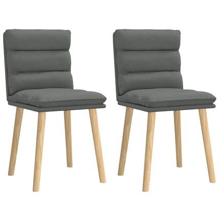 Dining Chairs 2 pcs Dark Gray Fabric