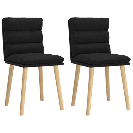 Dining Chairs 2 pcs Black Fabric