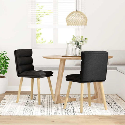 Dining Chairs 2 pcs Black Fabric
