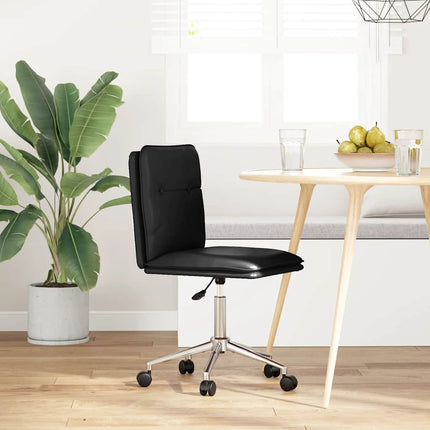 Dining Chair Black Faux Leather