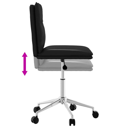 Dining Chair Black Faux Leather