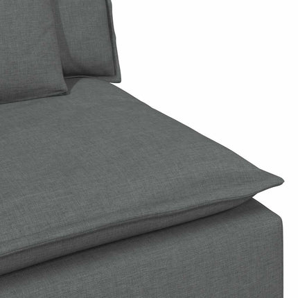 Modular Sofa with Cushions Dark Gray