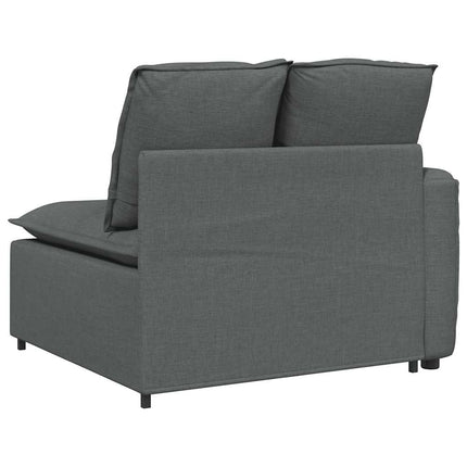 Modular Sofa Armrest End Module with Cushions Dark Gray 39.4