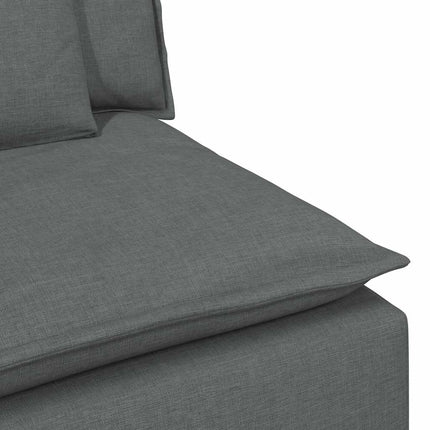 Modular Sofa Armrest End Module with Cushions Dark Gray 39.4