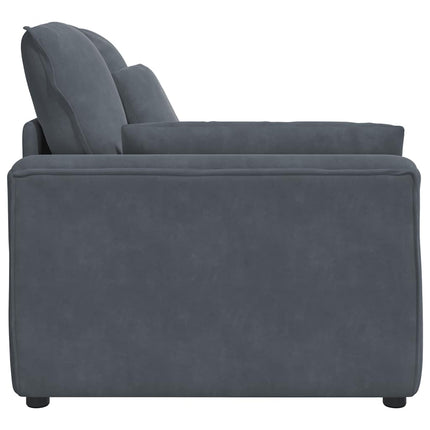 Modular Sofa Armrest End Module with Cushions Dark Gray 39.4