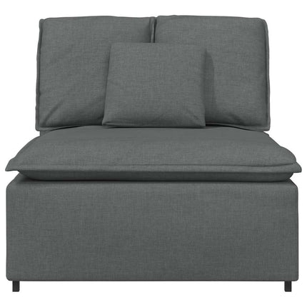 Modular Sofa Centre Module with Cushions Dark Gray 39.4