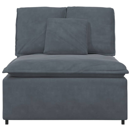 Modular Sofa Centre Module with Cushions Dark Gray 39.4