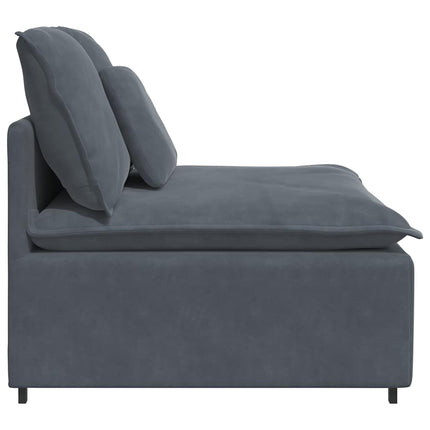 Modular Sofa Centre Module with Cushions Dark Gray 39.4