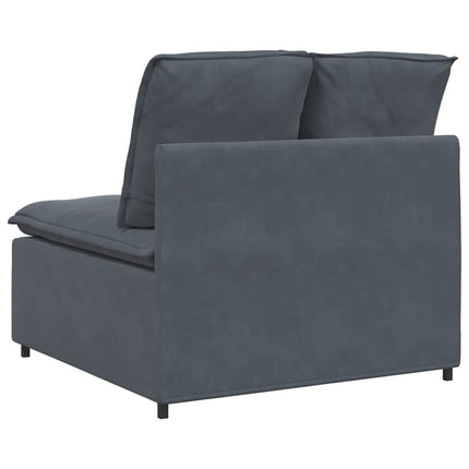 Modular Sofa Centre Module with Cushions Dark Gray 39.4