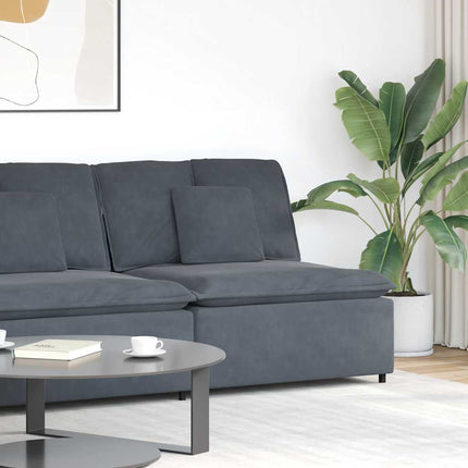 Modular Sofa Centre Module with Cushions Dark Gray 39.4