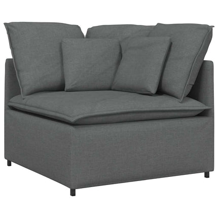 Modular Sofa Corner Module with Cushions Dark Gray 39.4
