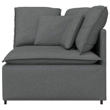 Modular Sofa Corner Module with Cushions Dark Gray 39.4