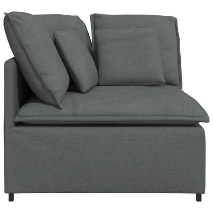 Modular Sofa Corner Module with Cushions Dark Gray 39.4