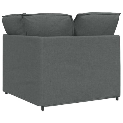 Modular Sofa Corner Module with Cushions Dark Gray 39.4