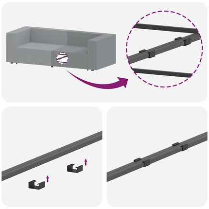 Modular Sofa Corner Module with Cushions Dark Gray 39.4