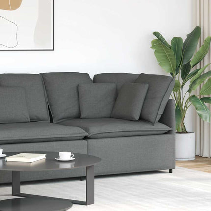 Modular Sofa Corner Module with Cushions Dark Gray 39.4