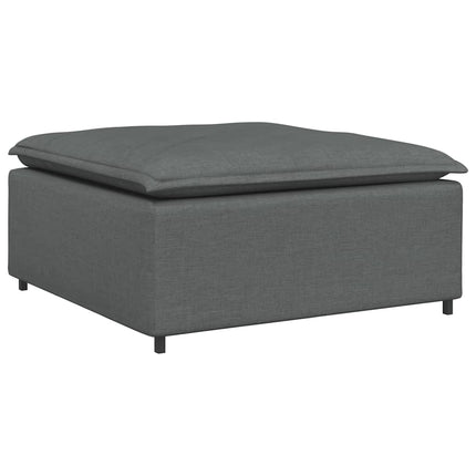 Modular Sofa Footstool Module Dark Grey 39.4" x 39.4" x 18.9