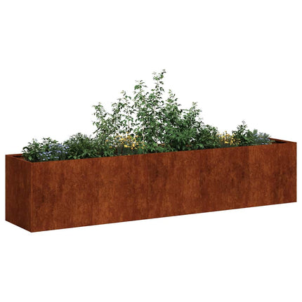 Planter Rusty 78.7"x15.7"x15.7" Weathering Steel