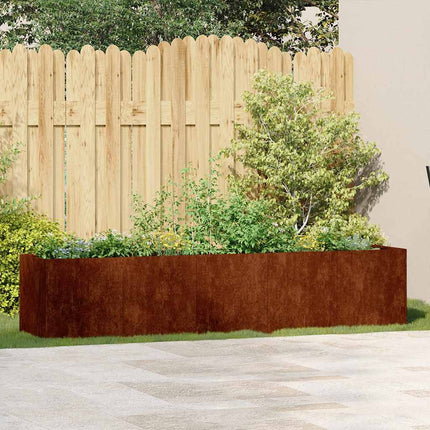 Planter Rusty 78.7"x15.7"x15.7" Weathering Steel