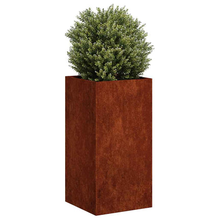 Planter Rusty 15.7"x15.7"x31.5" Weathering Steel